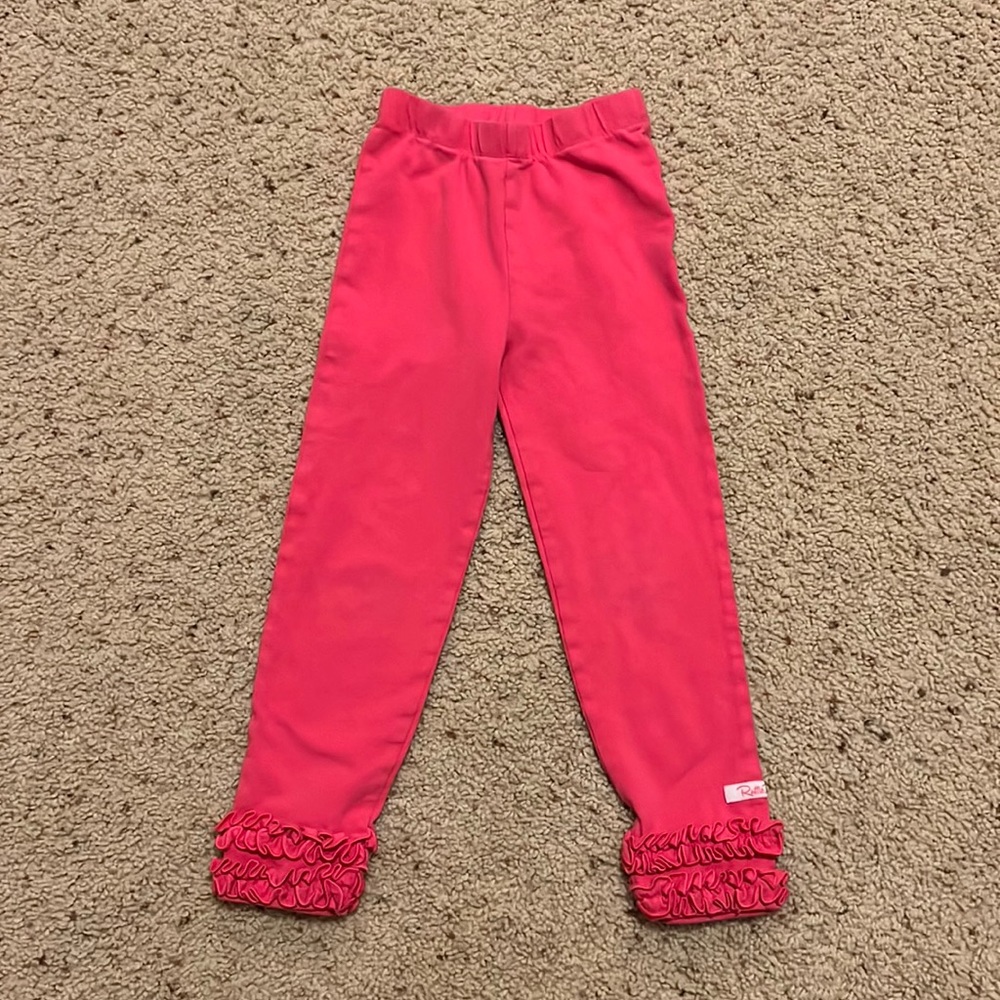 Ruffle butts girls 4t/5 pink leggings